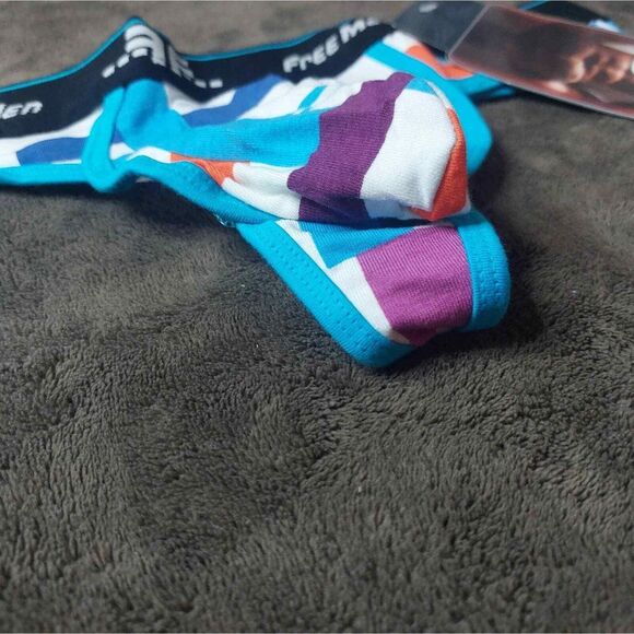 Freemen Random Stripe Men's Cotton Thong Underwear Size Large - Picture 5 of 5